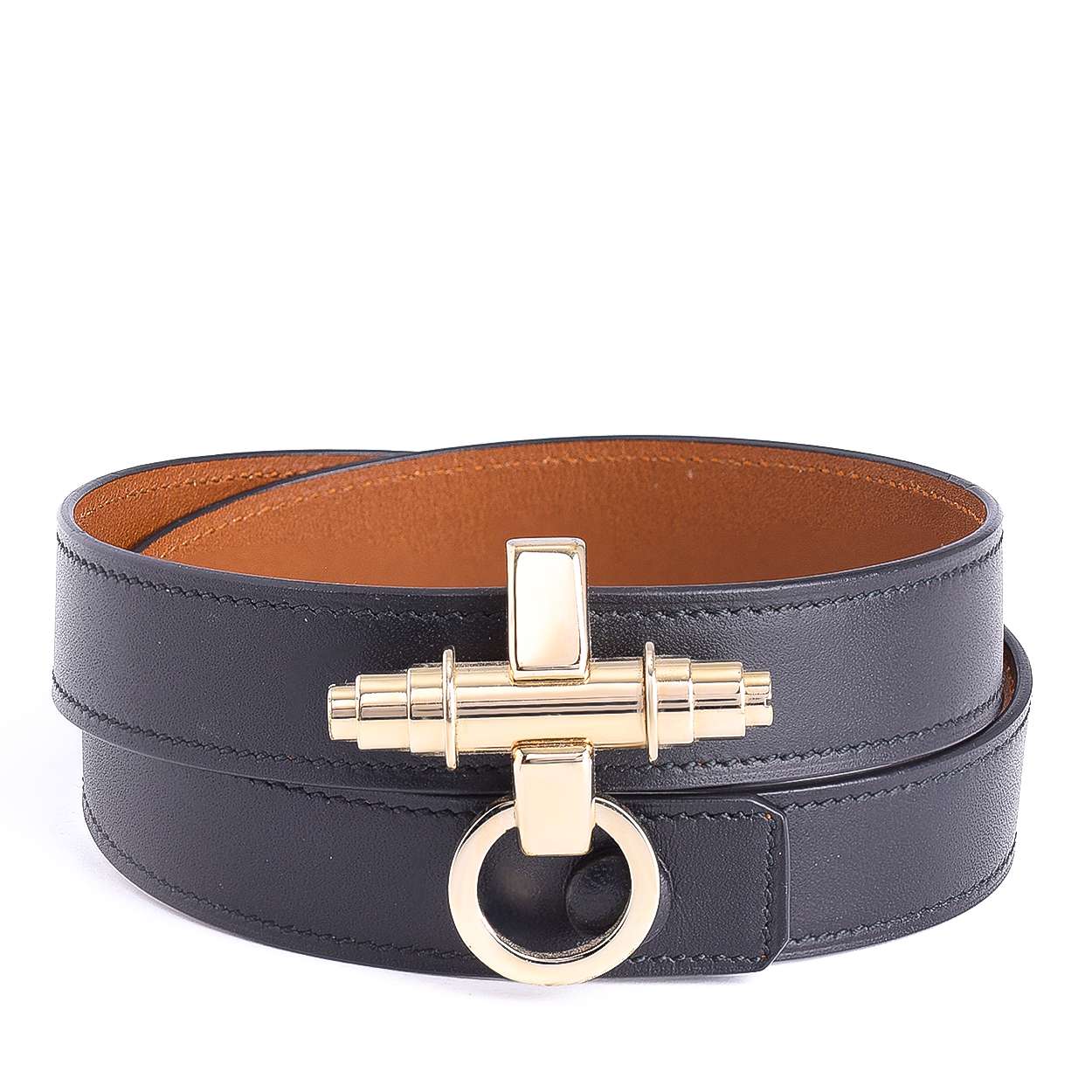 Givenchy - Black 3 Row Obsedia Leather Bracelet